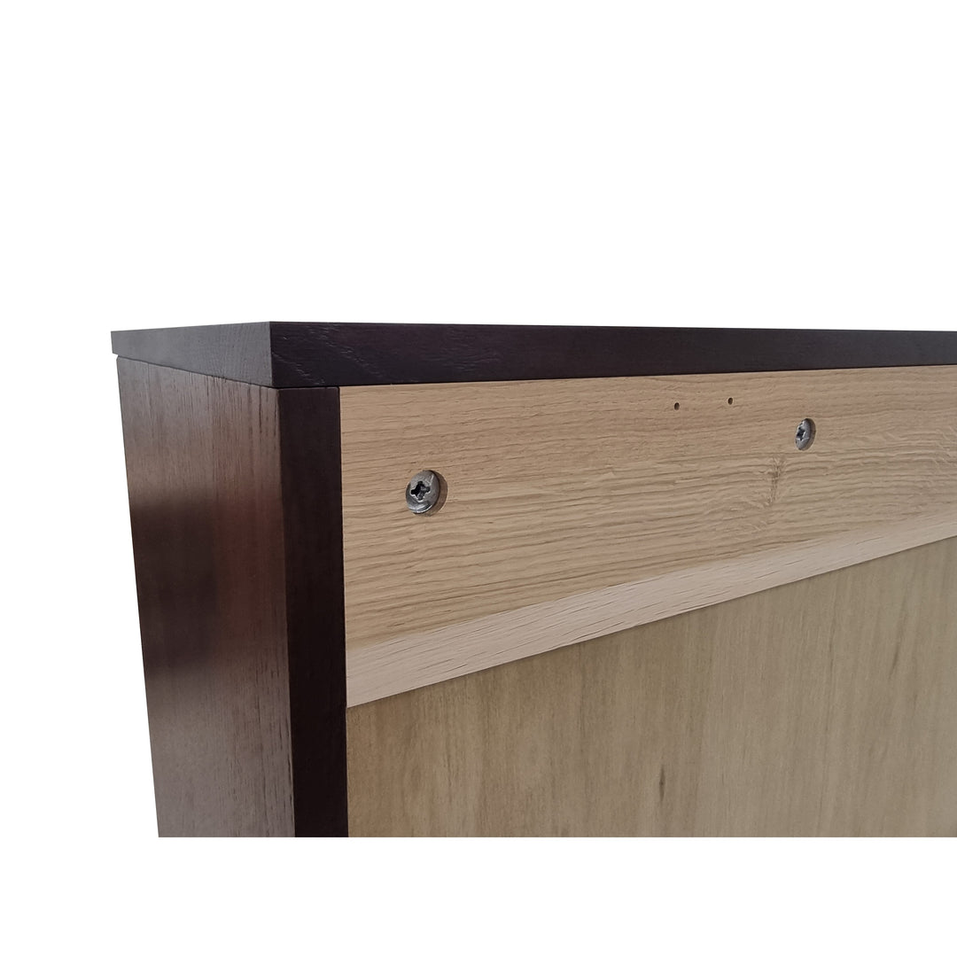 Premium 100% Solid European Oak Hardwood Modular Dining Room Cabinet with Shaker Doors - 64" Wide, 71.5" Tall