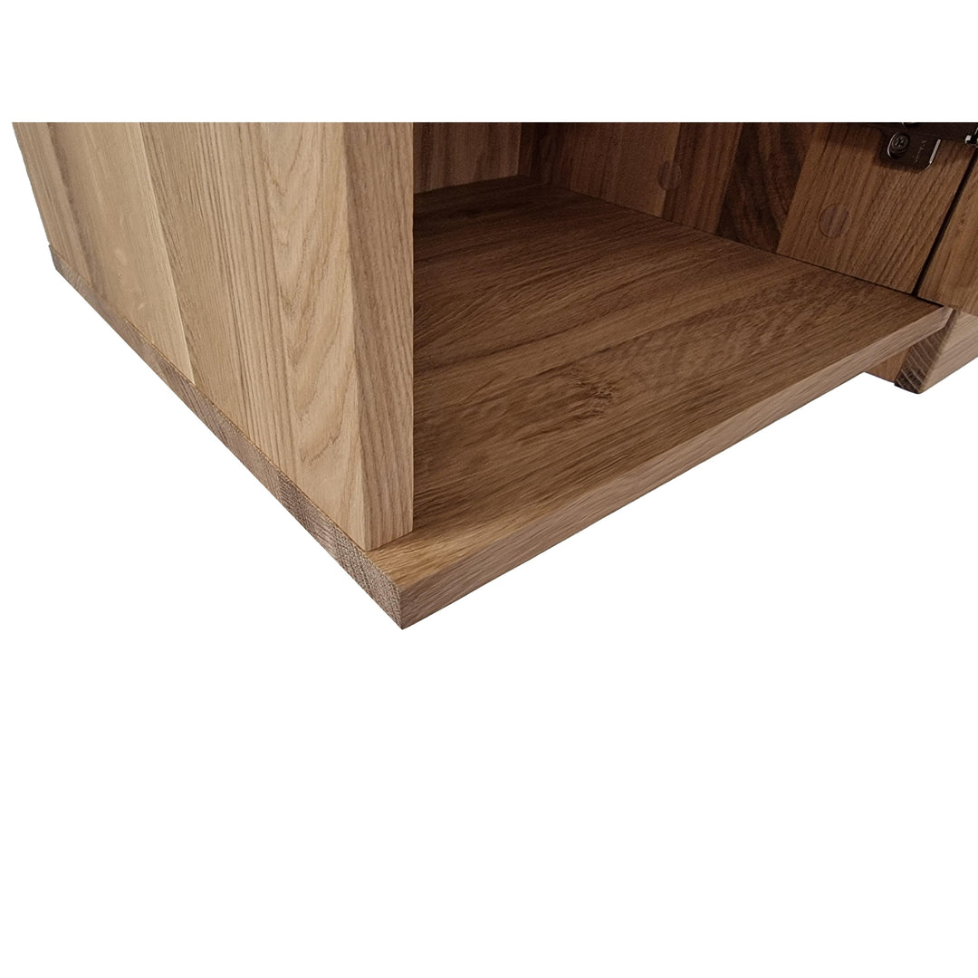 Premium 100% Solid European Oak Hardwood Modular Dining Room Cabinet with Shaker Doors - 64" Wide, 71.5" Tall