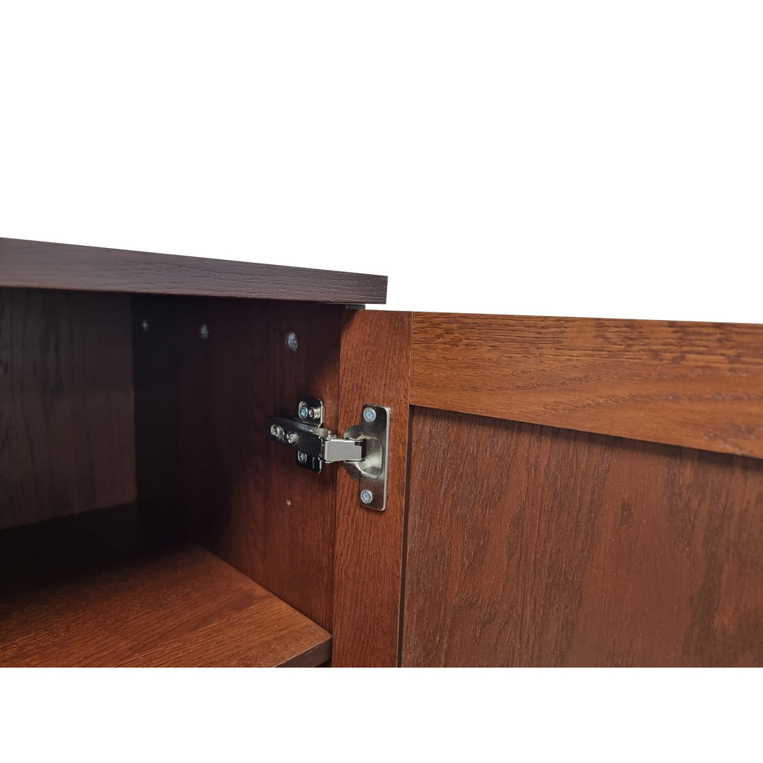 Premium 100% Solid European Oak Hardwood Modular Dining Room Cabinet with Shaker Doors - 64" Wide, 71.5" Tall
