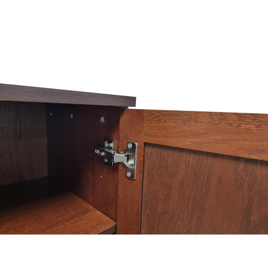Premium 100% Solid European Oak Hardwood Modular Dining Room Cabinet with Shaker Doors - 64" Wide, 71.5" Tall