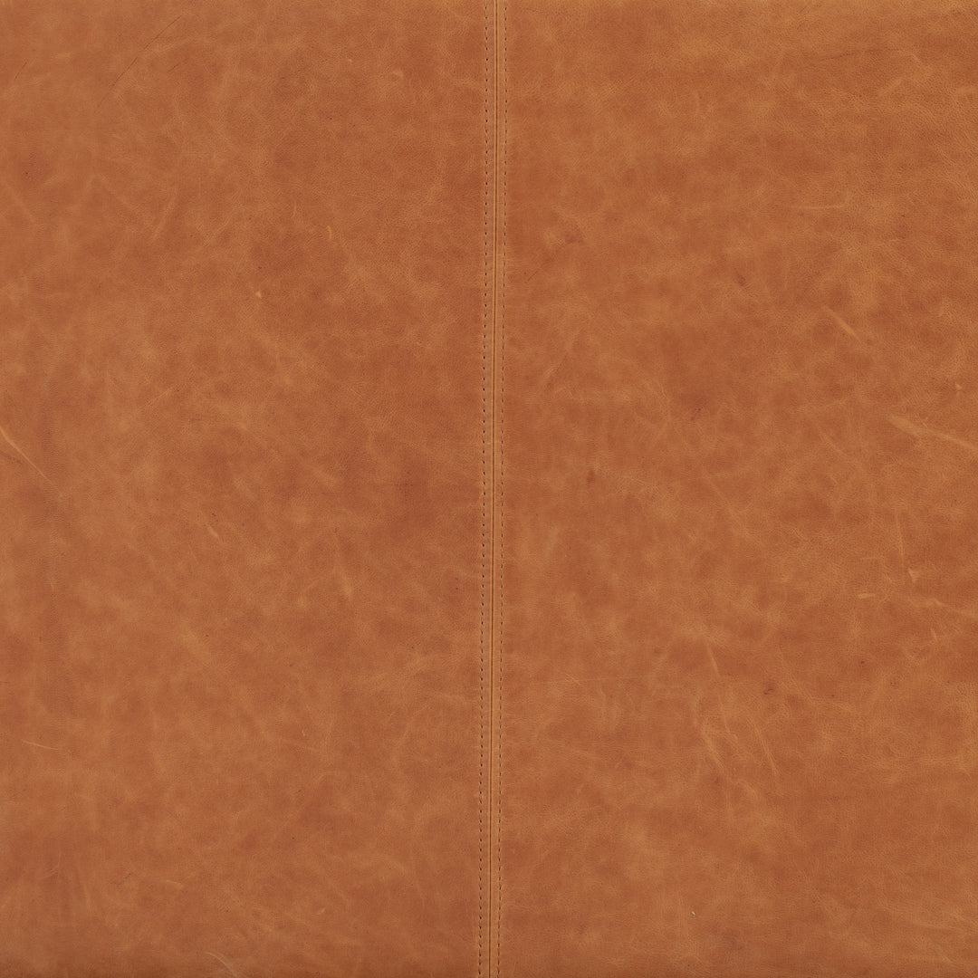 Poly & Bark Argan 93" Sofa in Cognac Tan - Full Grain Genuine Italian Leather