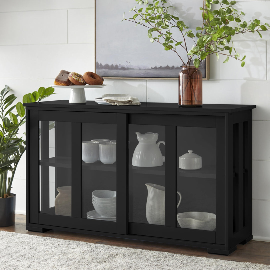 Jefferson Sliding Glass Door Stackable China Cabinet