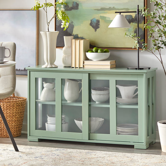 Jefferson Sliding Glass Door Stackable China Cabinet