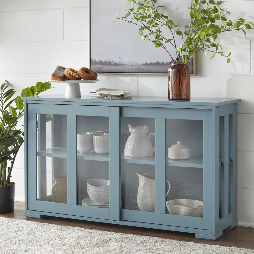 Jefferson Sliding Glass Door Stackable China Cabinet