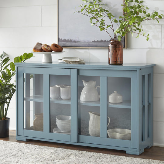 Jefferson Sliding Glass Door Stackable China Cabinet