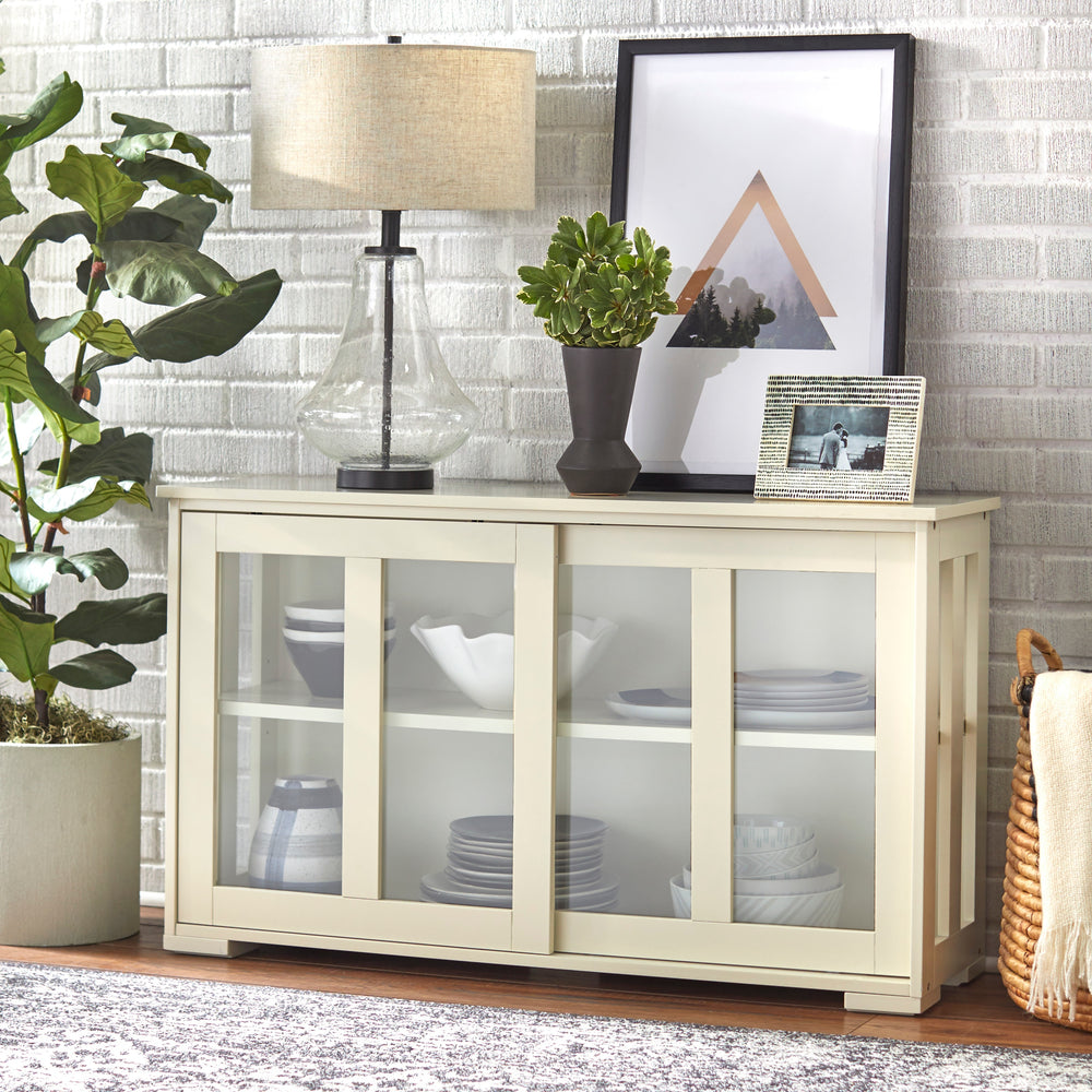 Jefferson Sliding Glass Door Stackable China Cabinet