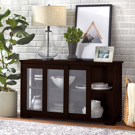 Jefferson Sliding Glass Door Stackable China Cabinet