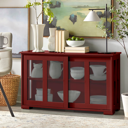 Jefferson Sliding Glass Door Stackable China Cabinet