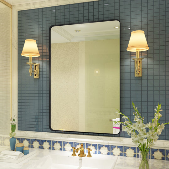 Quivaraview Rectangular Aluminum Framed Bathroom Vanity Mirror