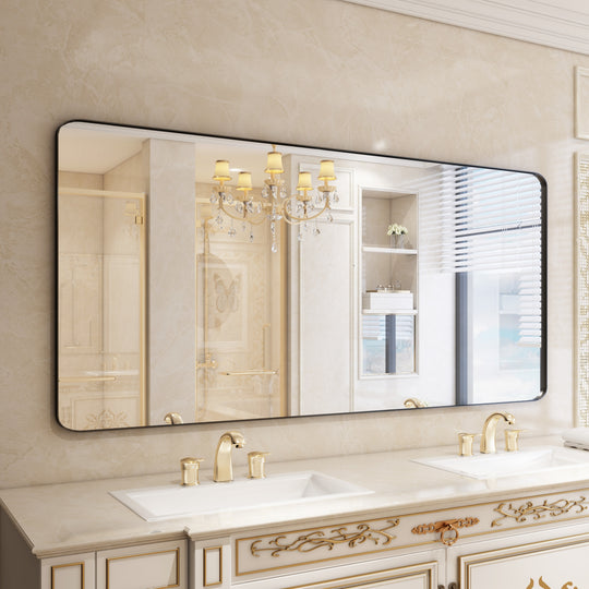 Quivaraview Rectangular Aluminum Framed Bathroom Vanity Mirror
