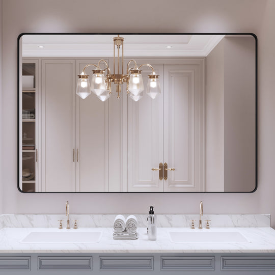 Quivaraview Rectangular Aluminum Framed Bathroom Vanity Mirror