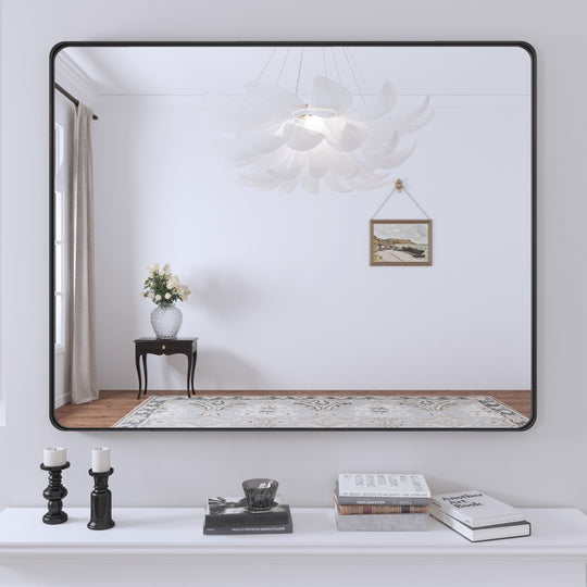 Quivaraview Rectangular Aluminum Framed Bathroom Vanity Mirror