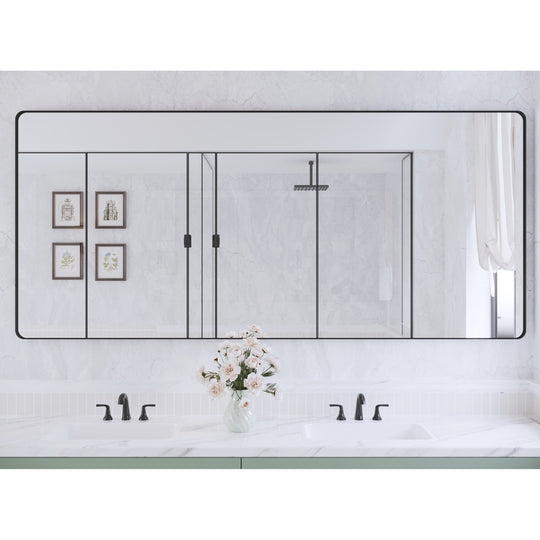 Quivaraview Rectangular Aluminum Framed Bathroom Vanity Mirror