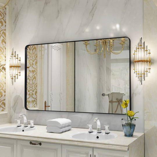 Quivaraview Rectangular Aluminum Framed Bathroom Vanity Mirror