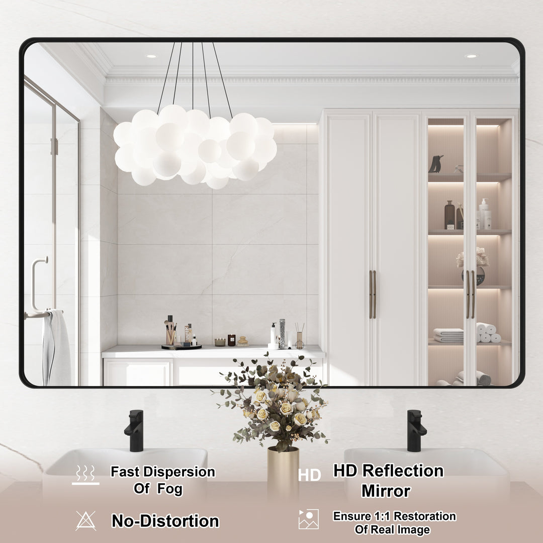 Quivaraview Rectangular Aluminum Framed Bathroom Vanity Mirror