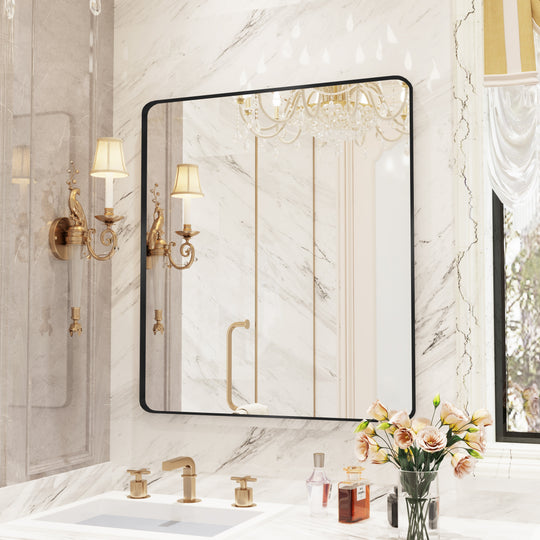 Quivaraview Rectangular Aluminum Framed Bathroom Vanity Mirror
