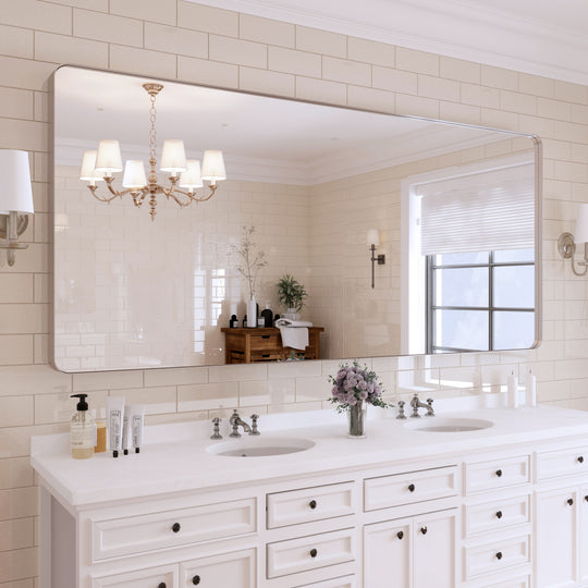Quivaraview Rectangular Aluminum Framed Bathroom Vanity Mirror
