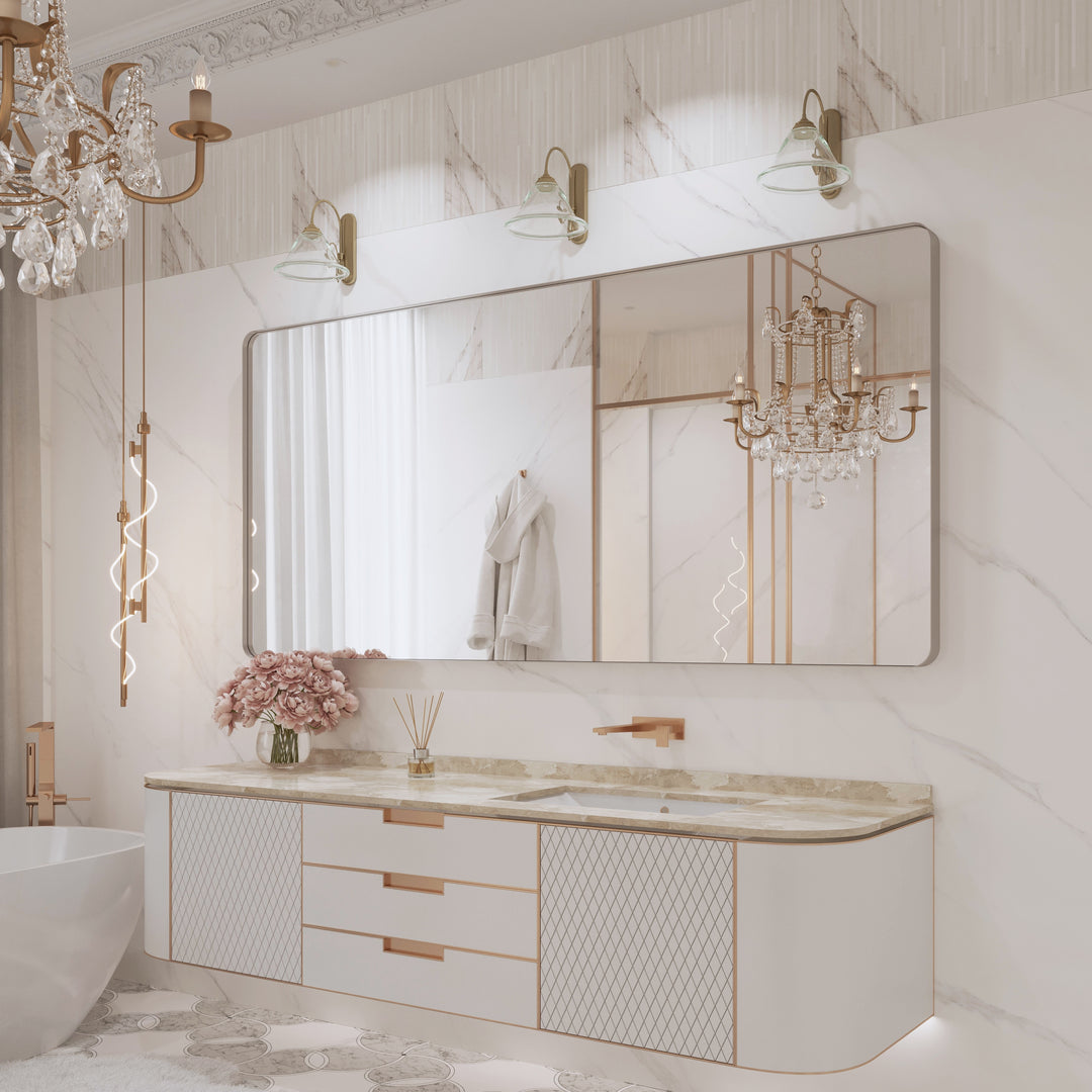 Quivaraview Rectangular Aluminum Framed Bathroom Vanity Mirror