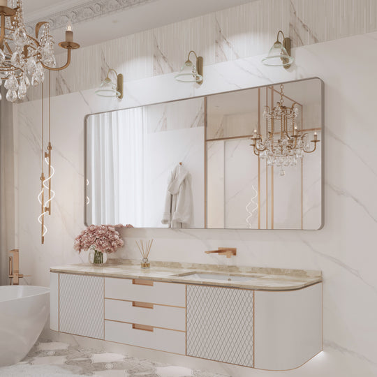 Quivaraview Rectangular Aluminum Framed Bathroom Vanity Mirror
