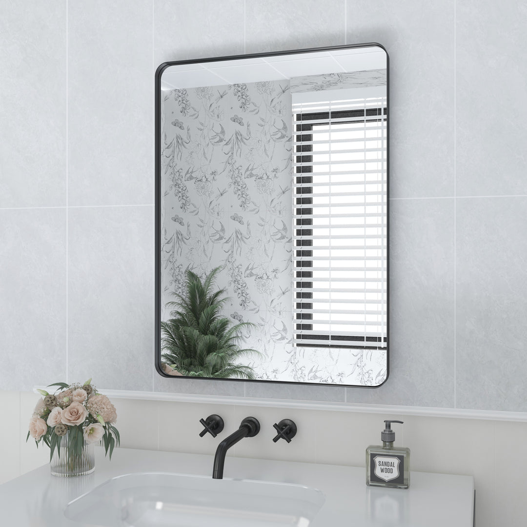 Quivaraview Rectangular Aluminum Framed Bathroom Vanity Mirror