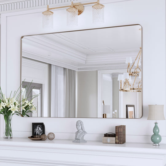 Quivaraview Rectangular Aluminum Framed Bathroom Vanity Mirror