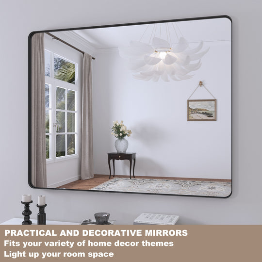 Quivaraview Rectangular Aluminum Framed Bathroom Vanity Mirror
