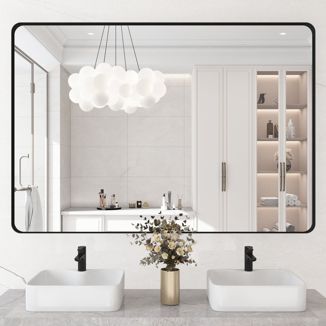 Quivaraview Rectangular Aluminum Framed Bathroom Vanity Mirror