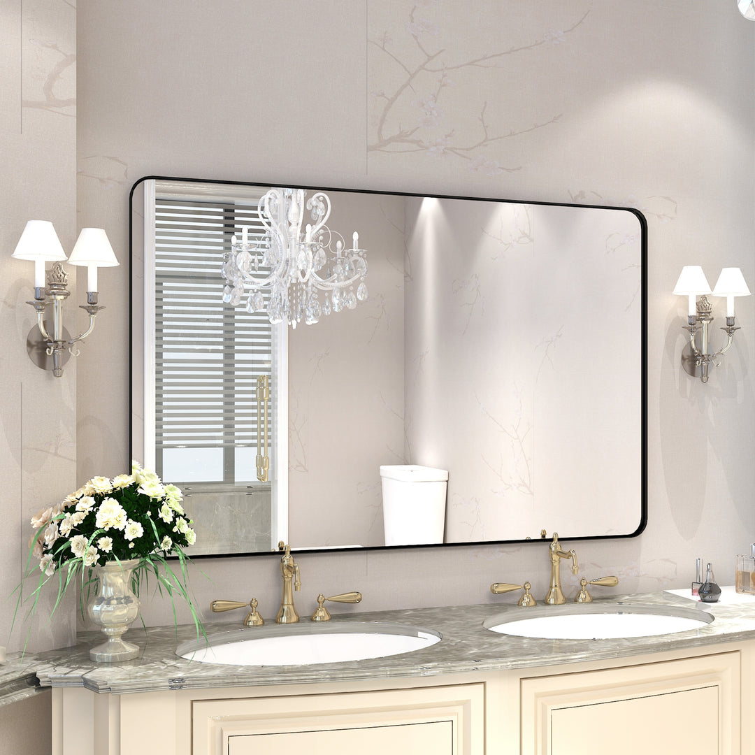 Quivaraview Rectangular Aluminum Framed Bathroom Vanity Mirror