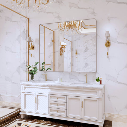 Quivaraview Rectangular Aluminum Framed Bathroom Vanity Mirror
