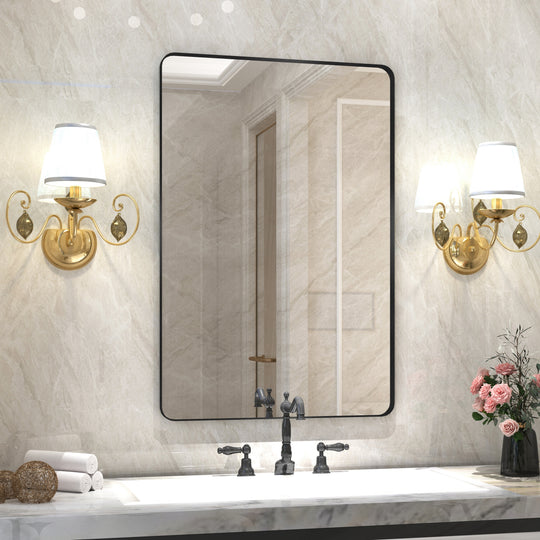 Quivaraview Rectangular Aluminum Framed Bathroom Vanity Mirror
