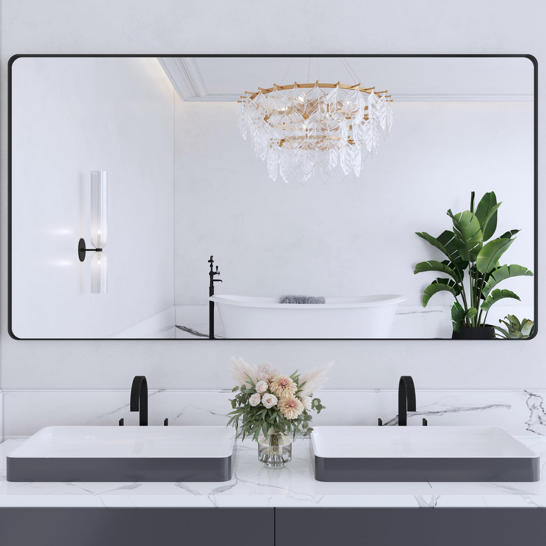 Quivaraview Rectangular Aluminum Framed Bathroom Vanity Mirror