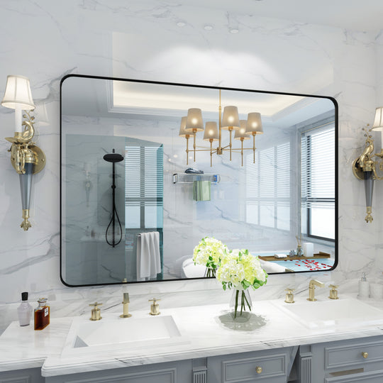 Quivaraview Rectangular Aluminum Framed Bathroom Vanity Mirror