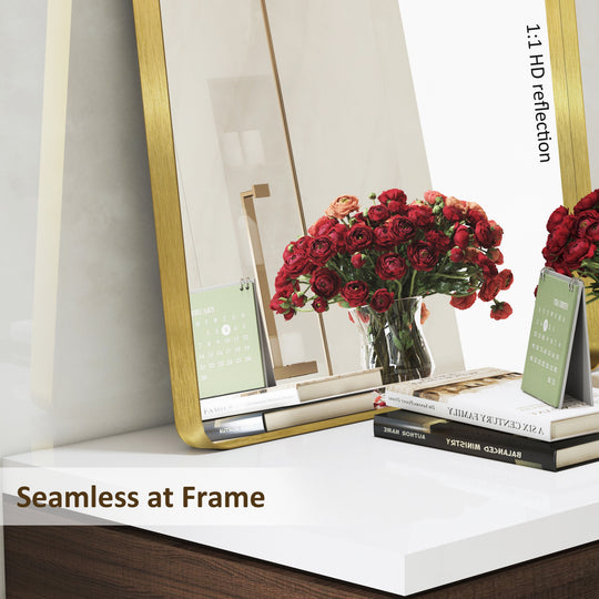 Quivaraview Rectangular Aluminum Framed Bathroom Vanity Mirror