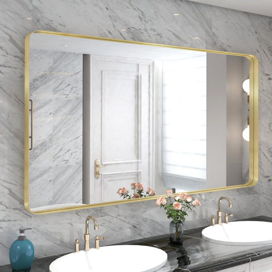 Quivaraview Rectangular Aluminum Framed Bathroom Vanity Mirror