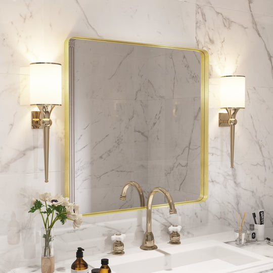 Quivaraview Rectangular Aluminum Framed Bathroom Vanity Mirror