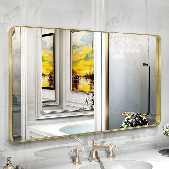 Quivaraview Rectangular Aluminum Framed Bathroom Vanity Mirror