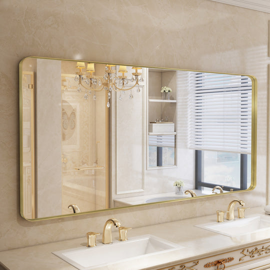 Quivaraview Rectangular Aluminum Framed Bathroom Vanity Mirror