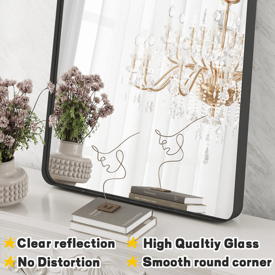Quivaraview Rectangular Aluminum Framed Bathroom Vanity Mirror