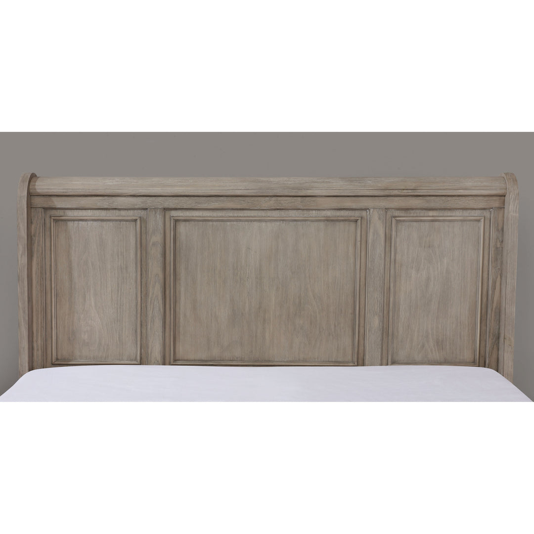Nahkohe Rustic Grey Wood 2-Drawer Sleigh Bed