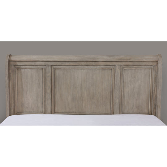 Nahkohe Rustic Grey Wood 2-Drawer Sleigh Bed