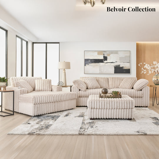 Belvoir Oversized Cuddle Chaise, with Cup Holders