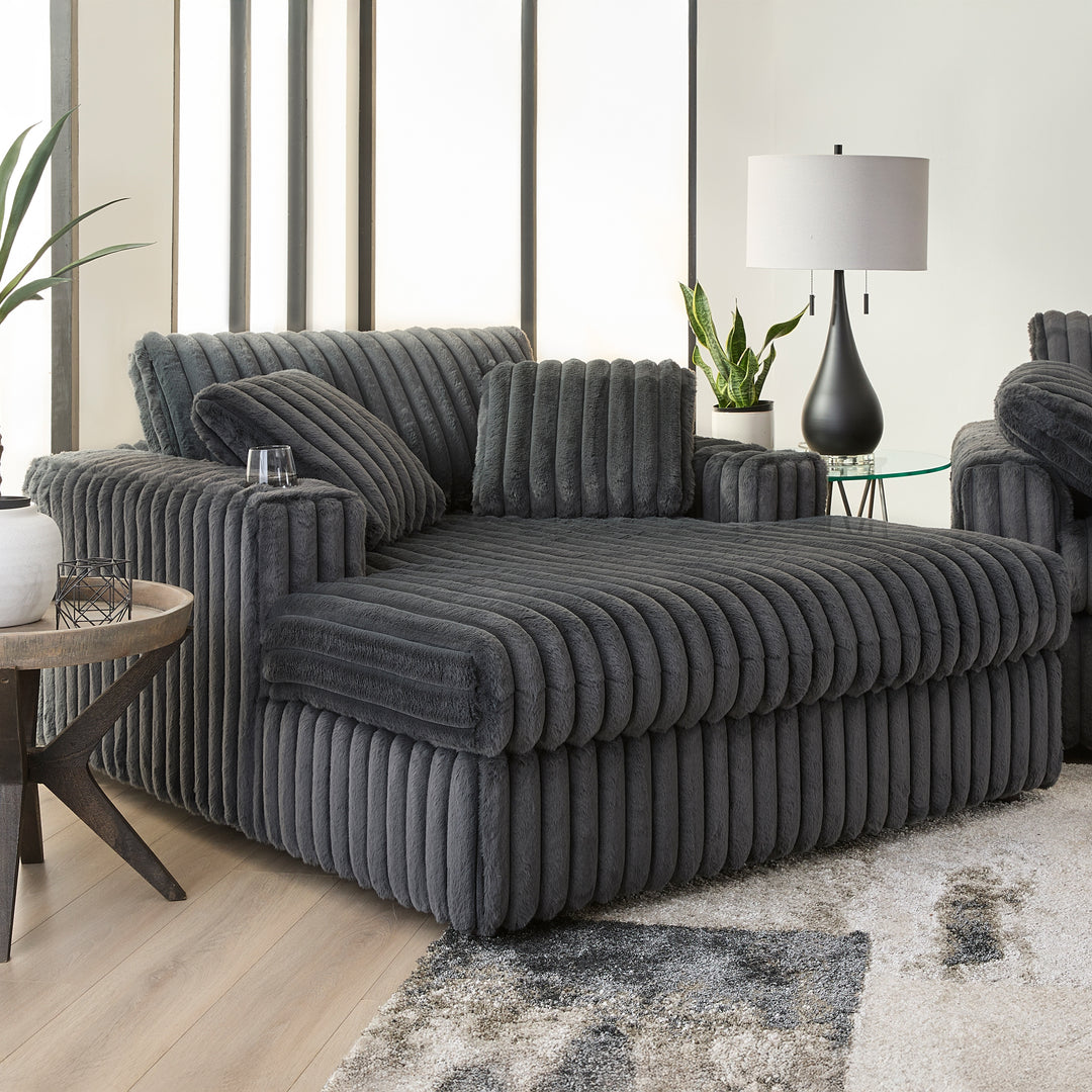 Belvoir Oversized Cuddle Chaise, with Cup Holders