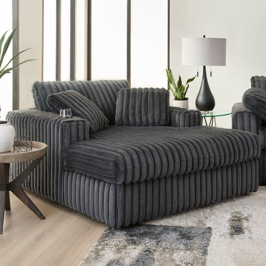 Belvoir Oversized Cuddle Chaise, with Cup Holders
