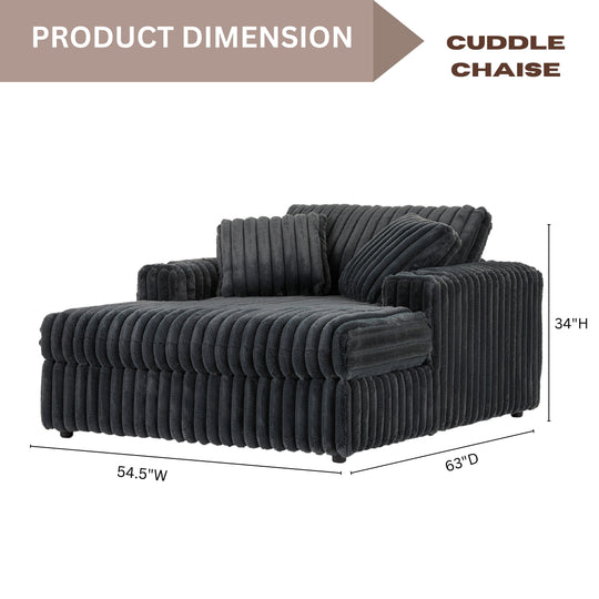 Belvoir Oversized Cuddle Chaise, with Cup Holders