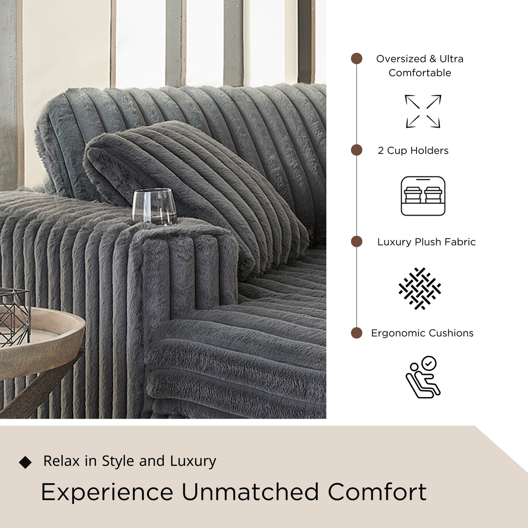 Belvoir Oversized Cuddle Chaise, with Cup Holders