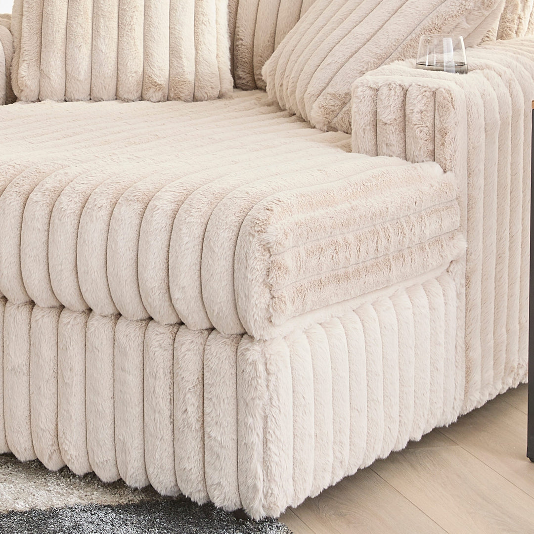 Belvoir Oversized Cuddle Chaise, with Cup Holders