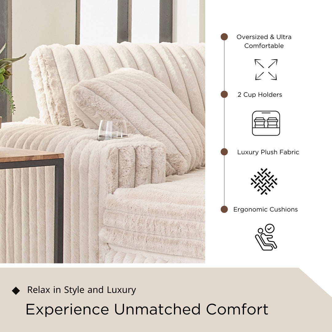 Belvoir Oversized Cuddle Chaise, with Cup Holders