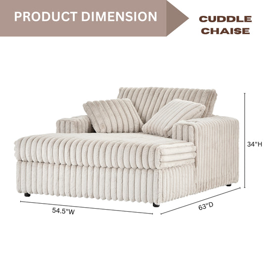 Belvoir Oversized Cuddle Chaise, with Cup Holders