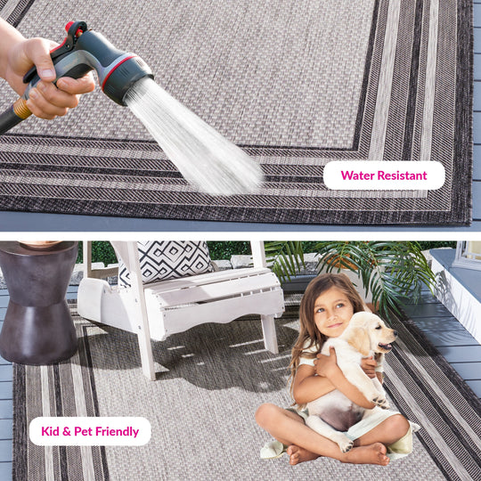 Courtyard Vickie Indoor/ Outdoor Waterproof Patio Backyard Rug