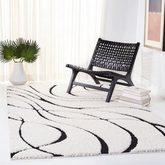 Florida Shag Sigtraud Abstract Waves 1.2-Inch Thick Rug